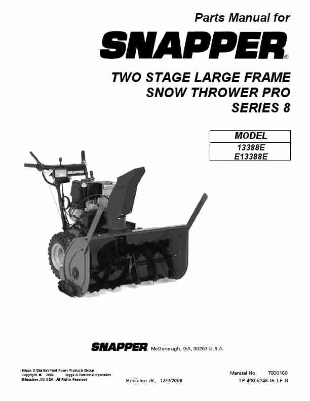 Snapper Snow Blower 13388E-page_pdf